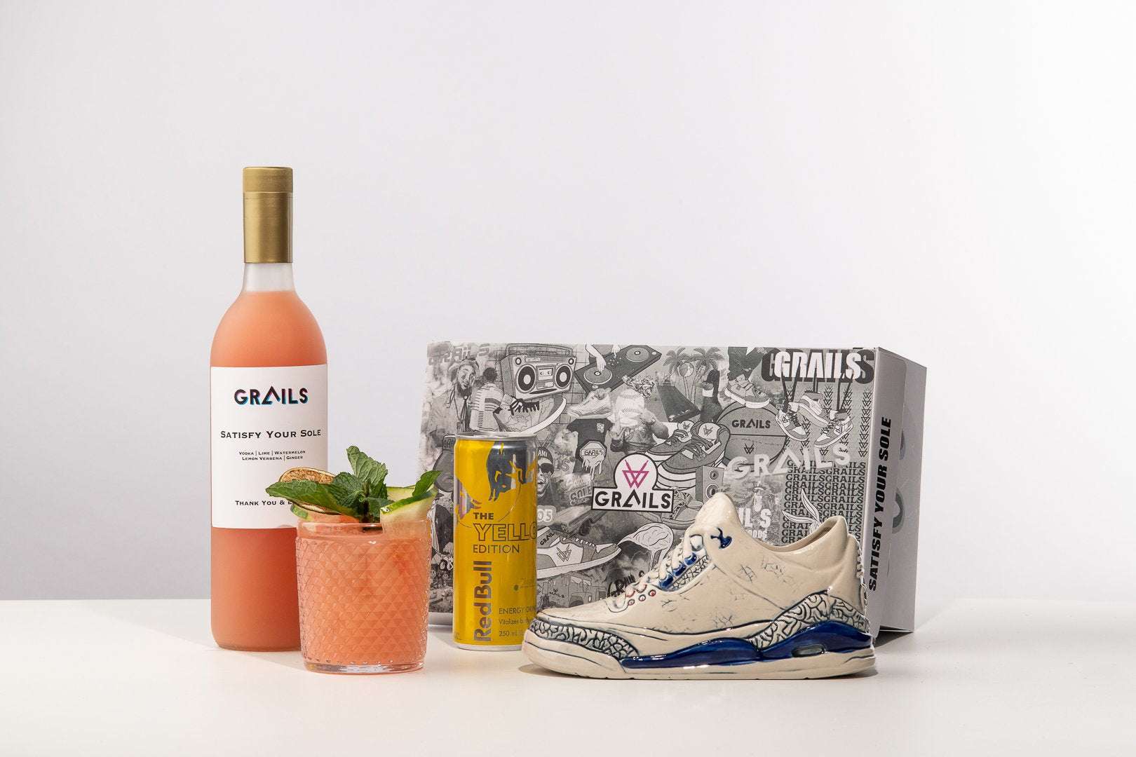 Grails Cocktail Kit + Sneaker Cocktail Glass